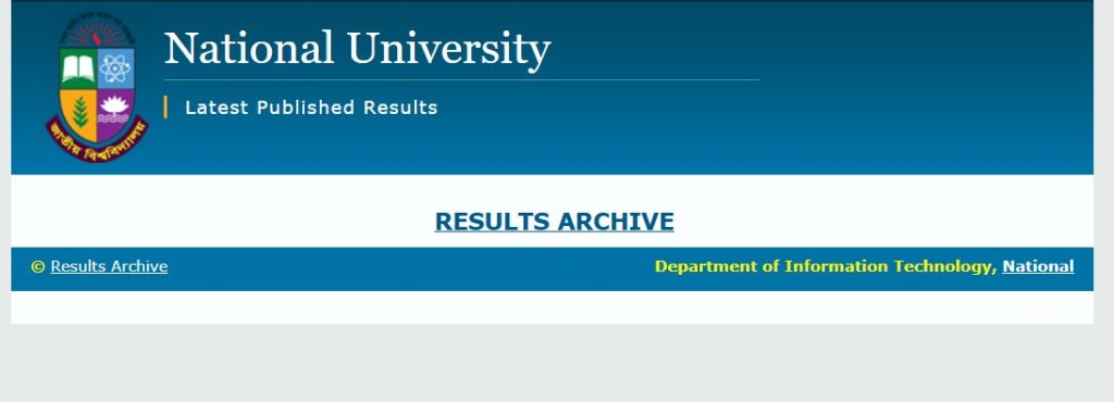 NU Honours 3rd Year Result 2025