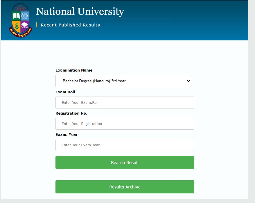 Honours 3rd Year Result 2025