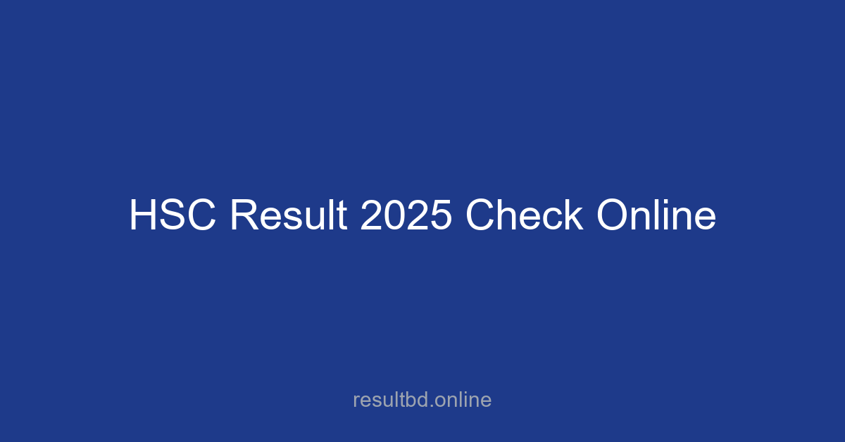 HSC Result 2025