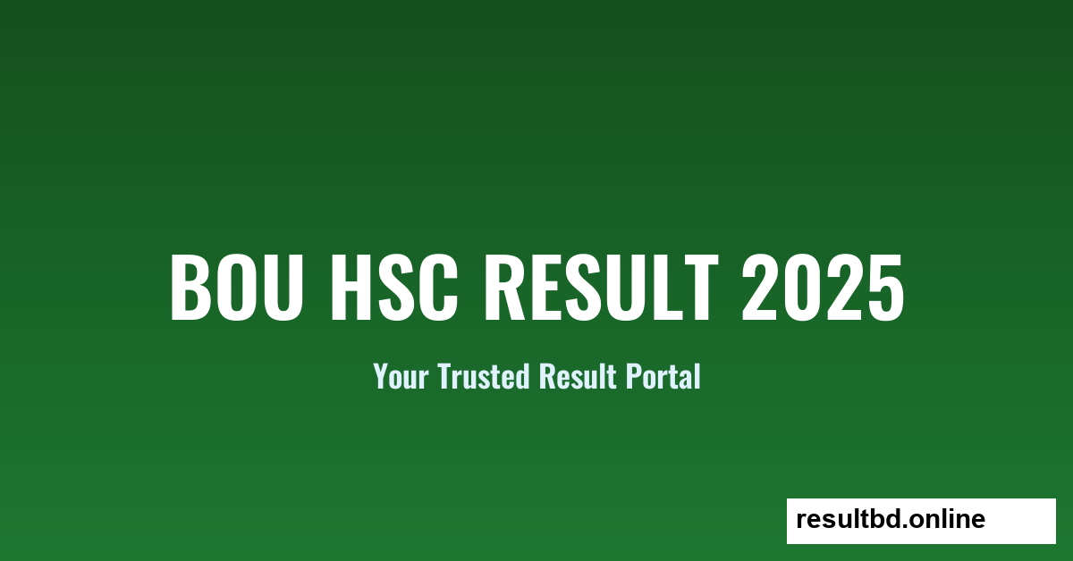 BOU HSC Result 2025