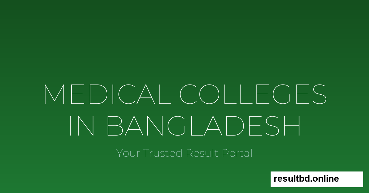 Medical Colleges in Bangladesh