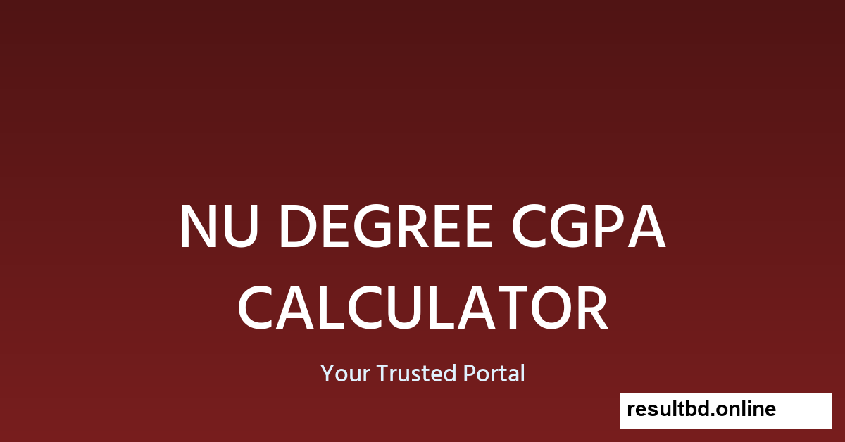 NU Degree CGPA Calculator
