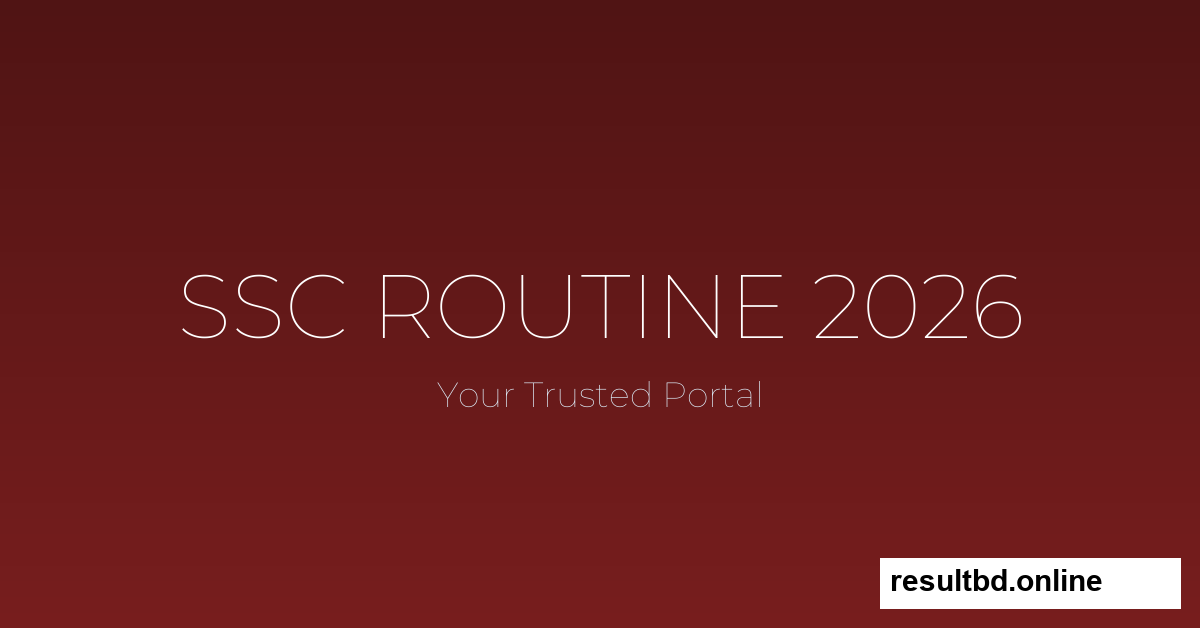 SSC Routine 2026