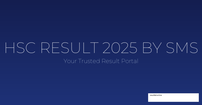 HSC Result 2025 by SMS